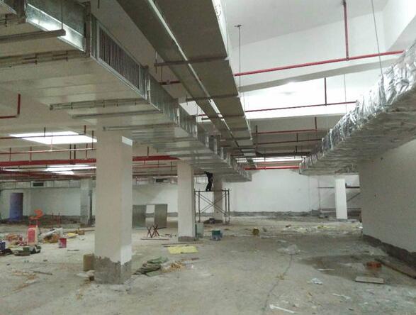 赣州九天御景地下室通风安装案例